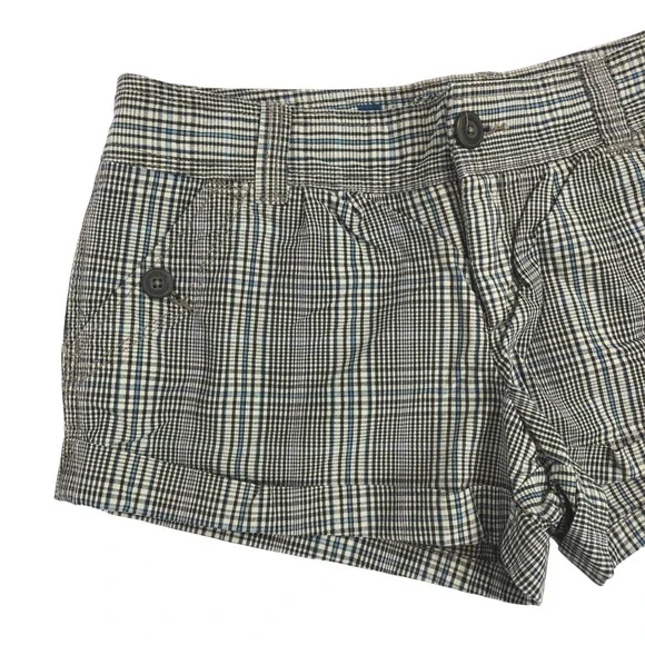American Eagle Vintage Y2K Low Rise Plaid Print Micro Mini Shorts Size 8 Preppy - Picture 2 of 12